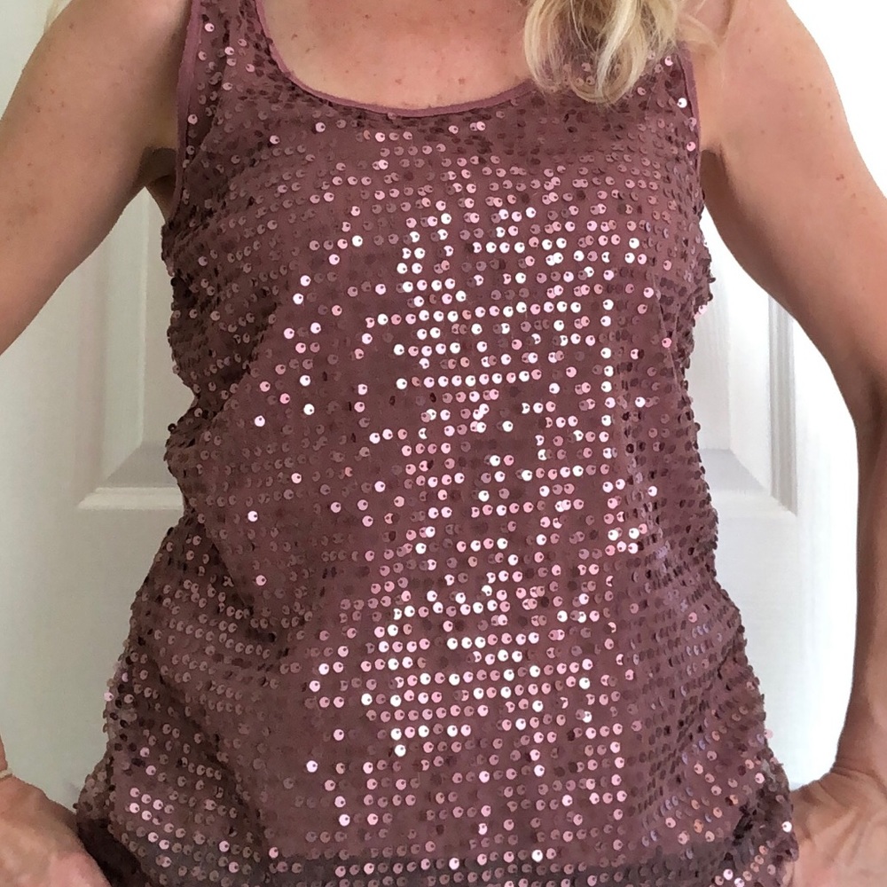 Rose Gold Sequin tank
